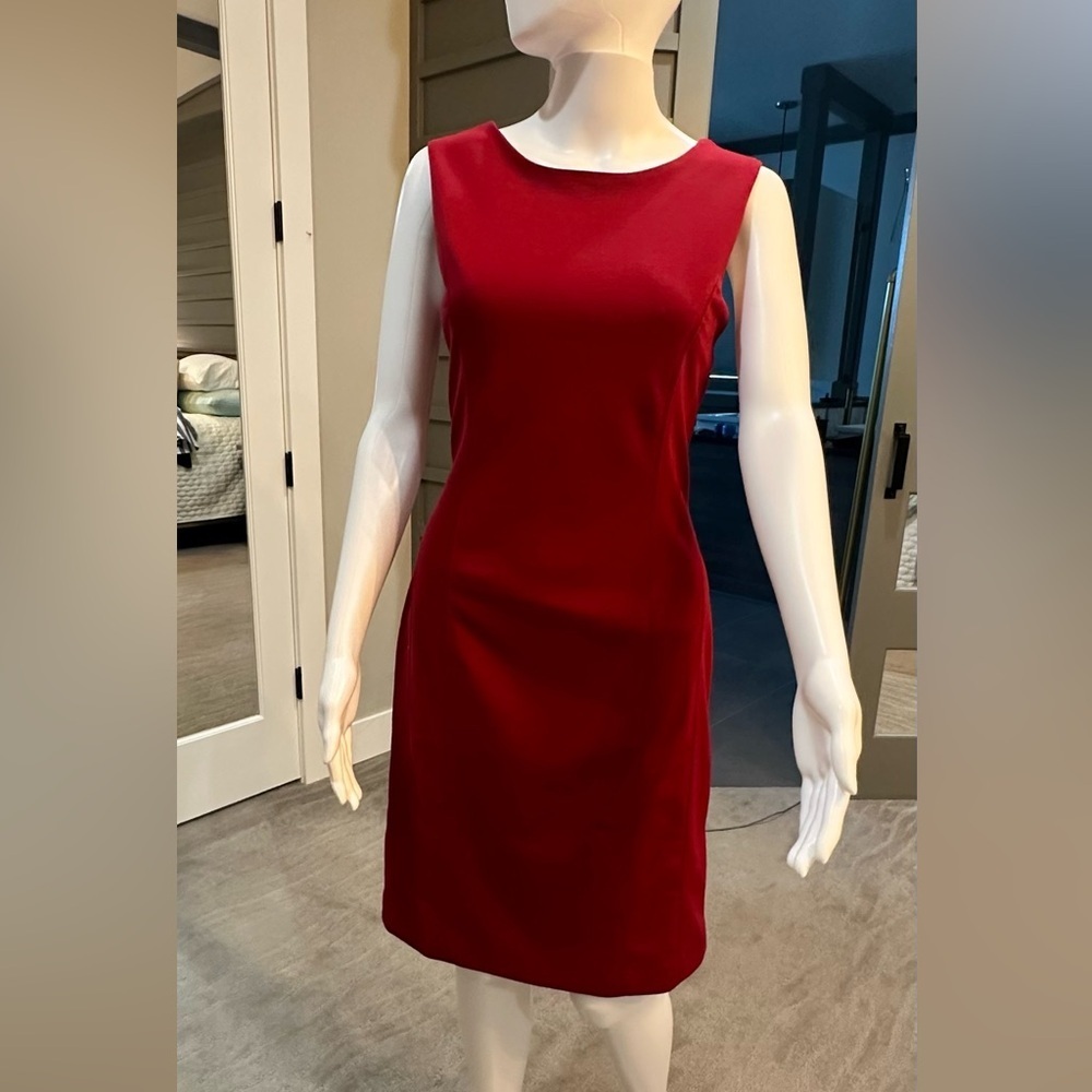 Banana Republic Factory Deep Red Bodycon Shift Dress Size 10